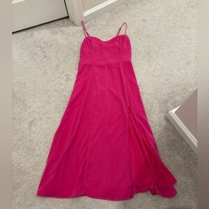 Abercrombie Pink Camille Midi Dress
